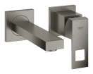 Внешняя часть смесителя для раковины GROHE Eurocube на 2 отверстия, S-Size, темный графит матовый (19895AL0)