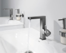 Смеситель для раковины GROHE Plus с донным клапаном, M-Size, темный графит матовый (23871AL3)