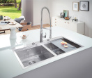 Мойка GROHE из нержавеющей стали, 2 чаши, без корзинчатого вентиля, K800 120-S 102,4/56 2.0 (31585SD0)