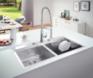 Мойка GROHE из нержавеющей стали, 2 чаши, без корзинчатого вентиля, K800 120-S 102,4/56 2.0 (31585SD0)