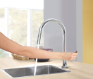 Смеситель для кухни GROHE Minta Touch сенсорный с вытяжным душем, хром (31358002)