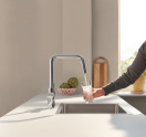 Смеситель для кухонной мойки GROHE Blue Pure Eurosmart с функцией фильтрации, с фильтром обратного осмоса в комплекте, хром (30586000)