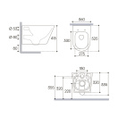 Комплект инсталляции GROHE Rapid SL 38775001 с унитазом Aqueduto CONE CONT2130 и раковиной Aqueduto ESPIRAL ESP0330 (NW0563)