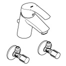 Смеситель для раковины GROHE Eurosmart с угловыми вентилями, хром (23588000)