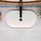 Раковина накладная Aqueduto ESPIRAL, овальная 390*600, белый матовый (ESP0220)