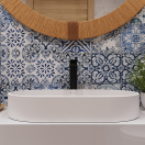 Раковина накладная Aqueduto ESPIRAL, овальная 390*600, белый матовый (ESP0220)