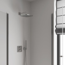 Верхний душ GROHE Tempesta Cube 250, 9,5 л/мин, 1 режим, 380 мм, хром/белый (26687000)