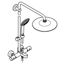 Душевая система с термостатом для ванны, GROHE Euphoria System 260, хром, (26114001)