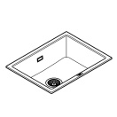 Мойка GROHE K700U с одной чашей, 610 x 460 мм, черный гранит (31655AP0)