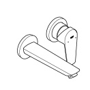 Смеситель для раковины GROHE BauEdge в комплекте с монтажной частью, хром (20474001)