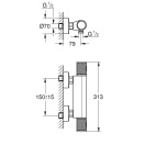 Термостат для душа GROHE Grohtherm 1000 Performance, хром (34776000/UB), уцененный товар