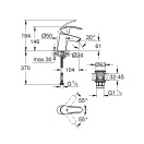 Смеситель для раковины GROHE Eurosmart с нажимным донным клапаном S-Size, хром (23922002)