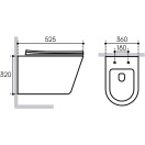 Комплект инсталляции GROHE Rapid SL NW0145/S с унитазом Aqueduto CONE CON0140 и сиденьем с микролифтом (NW0207)