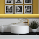 Раковина накладная Aqueduto ESPIRAL, D400, белый глянцевый (ESP0110)