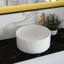 Раковина накладная Aqueduto ESPIRAL, D400, белый глянцевый (ESP0110)