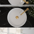 Раковина накладная Aqueduto ESPIRAL, D400, белый глянцевый (ESP0110)