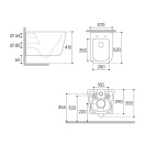 Комплект инсталляции GROHE Rapid SL 38775001 с унитазом Aqueduto MACIO MACT2140 и раковиной Aqueduto ESPIRAL ESP0440 (NW0639)