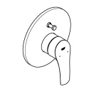 Внешняя часть смесителя для ванны GROHE Eurosmart, хром (19450003)