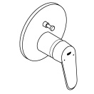 Внешняя часть смесителя для ванны GROHE Eurodisc Cosmopolitan с переключателем на 2 положения, хром (24056002)