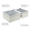 Мойка из нержавеющей стали GROHE K700 с 2 чашами, 860 x 500 мм, хром (31855SD0)