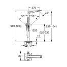 Внешняя часть смесителя для ванны GROHE Allure Brilliant напольного монтажа, хром (23119000)