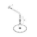 Верхний душ GROHE Rainshower Cosmopolitan 310, 8 л/мин, 1 режим, 380 мм, теплый закат глянец (26066DA0)