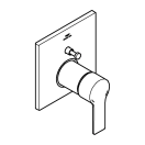 Внешняя часть смесителя для ванны GROHE Allure скрытого монтажа на 2 потребителя, квадратная, холодный рассвет матовый (19315GN1)