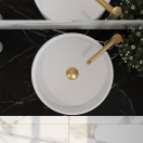 Раковина накладная Aqueduto ESPIRAL, D400, белый матовый (ESP0120)