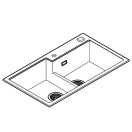 Мойка GROHE K500 с 2 чашами, 860 x 500 мм, черный гранит (31649AP0)