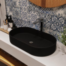 Раковина накладная Aqueduto ESPIRAL, овальная 390*600, черный матовый (ESP0240)