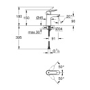 Смеситель для раковины GROHE BauEdge, S-size, хром (23330000/U1), уцененный товар