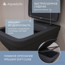 Унитаз подвесной Aqueduto ESTETA 520*370 безободковый, сиденье с микролифтом, черный матовый (EST0140)