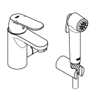 Смеситель для раковины GROHE Eurosmart Cosmopolitan с гигиеническим душем, S-size, хром (23950000)