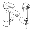 Смеситель для раковины GROHE Eurosmart Cosmopolitan с гигиеническим душем, M-size, хром (24191000)