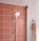 Душевой гарнитур GROHE Tempesta Cube 110 с мыльницей, 3 режима струи, душевая штанга 600 мм, 7,4 л/мин, хром (27576003)