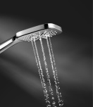 Душевой гарнитур GROHE Rainshower SmartActive 130 Cube с мыльницей, 3 режима струи, душевая штанга 900 мм, 9,5 л/мин, хром (26587000)