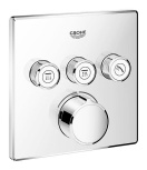Внешняя часть смесителя для душа GROHE SmartControl квадратная, на 3 потребителя, хром (29149000)
