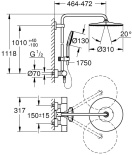 Душевая система GROHE Rainshower SmartActive 310 с термостатом для душа, теплый закат глянец (26836DA0)
