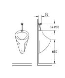 Смывное устройство для писсуара GROHE Rondo, хром (37396000)