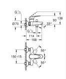 Готовый комплект для ванной комнаты GROHE Euroeco, хром (129367)