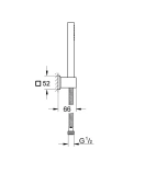 Душевой набор GROHE Euphoria Cube+ Stick, 1 режим, 1500 мм, 9,5 л/мин, хром (27889000)