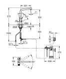 Смеситель для кухонной мойки GROHE Blue Pure Minta с функцией фильтрации, с фильтром в комплекте, хром (30589000)
