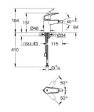 Смеситель для биде GROHE Eurosmart, S-size, хром (32927003)