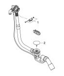 Наливной, сливной и переливной гарнитур GROHE Talentofill, встраиваемая часть, хром(28990000)