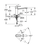 Смеситель для кухни GROHE Get, суперсталь (30196DC0)