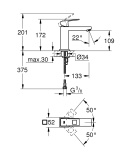 Смеситель для раковины GROHE Eurocube, M-Size, хром (23446000/UC), уцененный товар