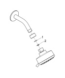 Верхний душ GROHE New Tempesta Cosmopolitan 100, 9,5 л/мин, 4 режима, хром (27869001)