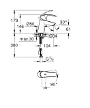Смеситель для раковины GROHE Eurosmart, S-size, хром (23372002/U1), уцененный товар