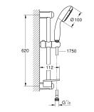 Готовый комплект для ванной комнаты GROHE Eurosmart Cosmopolitan, хром (1000179)