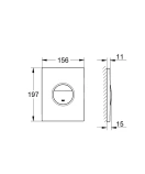 Панель смыва для унитаза GROHE Sail, 3 режима, альпин-белый (38965SH0)